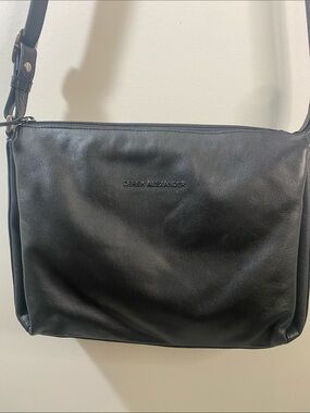 Derek Alexander Black Leather Crossbody Bag